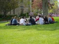 Class on the lawn