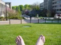 I relax in the sun