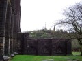 Side of the church, tombs in the background