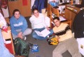 Courtney, Cassandra and Rami on SuperBowl Sunday.
