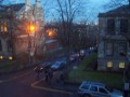 Out the window, down Gibson St.
